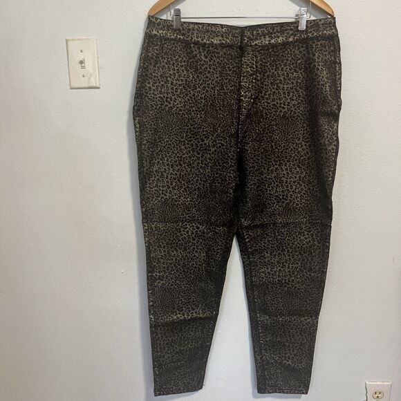 Forever‎ 21 Pants Women's Plus 2X Long Woven Stretch Snake Animal Print - Picture 1 of 10